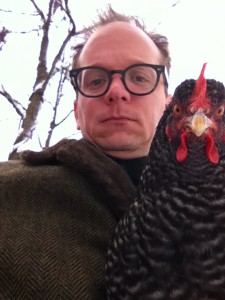 Me with Boss Chicken. (I'm on the left).
