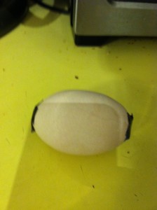 taped up egg