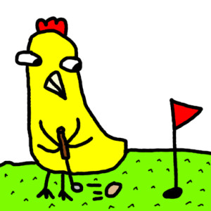 golfing chicken
